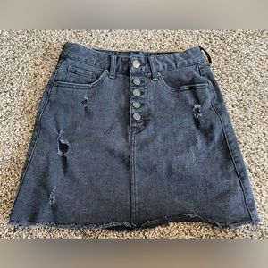 Black jean skirt